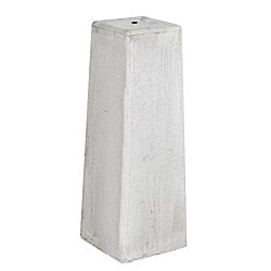 E-betonpoer Grijs + afger.hoeken M16 15x15x50cm onderzijde 17x17