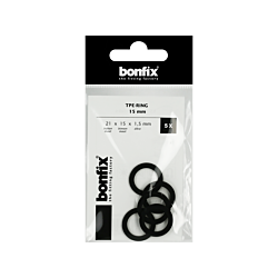 BONFIX TPE-ring 15 mm (21 x 15 x 1,5 mm) Zak van 5 stuks