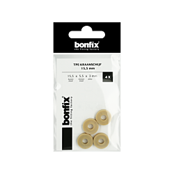 BONFIX TPE-kraanschijf 15,5 mm (15,5 x 5,5 x 3 mm) Zak van 4 stuks